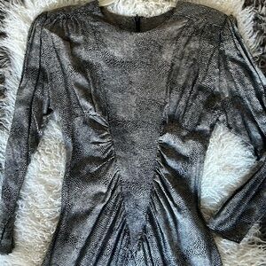Vintage 80’s Faux Snakeskin Print Dress